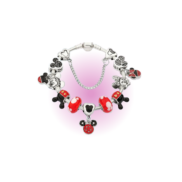 IO BRILLO™ Bracciale Mickey & Minnie | Edizione Limitata ACCIAIO INOSSIDABILE