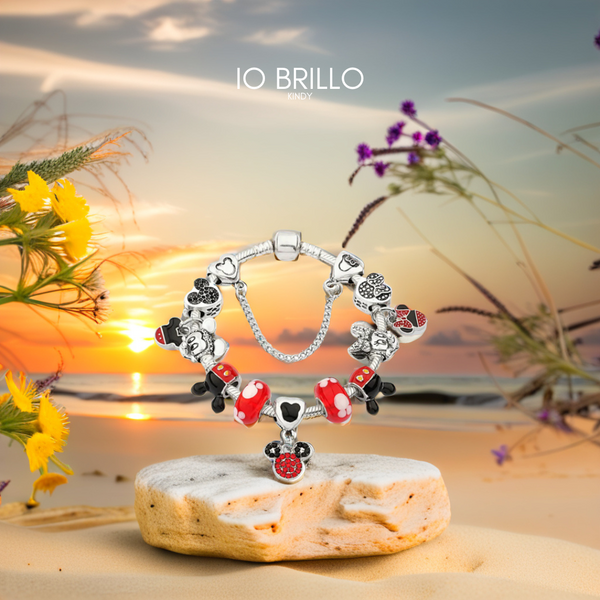 IO BRILLO™ Bracciale Mickey & Minnie | Edizione Limitata ACCIAIO INOSSIDABILE